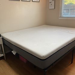 Cal King Bed Frame and mattress 