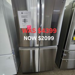 GE PROFILE series Energy Star 28.4 Cu. Ft. Quad Door Refrigerator With Dual Dispense Autofill
