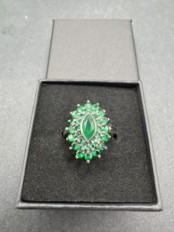 Green Quartz Ring Size 7