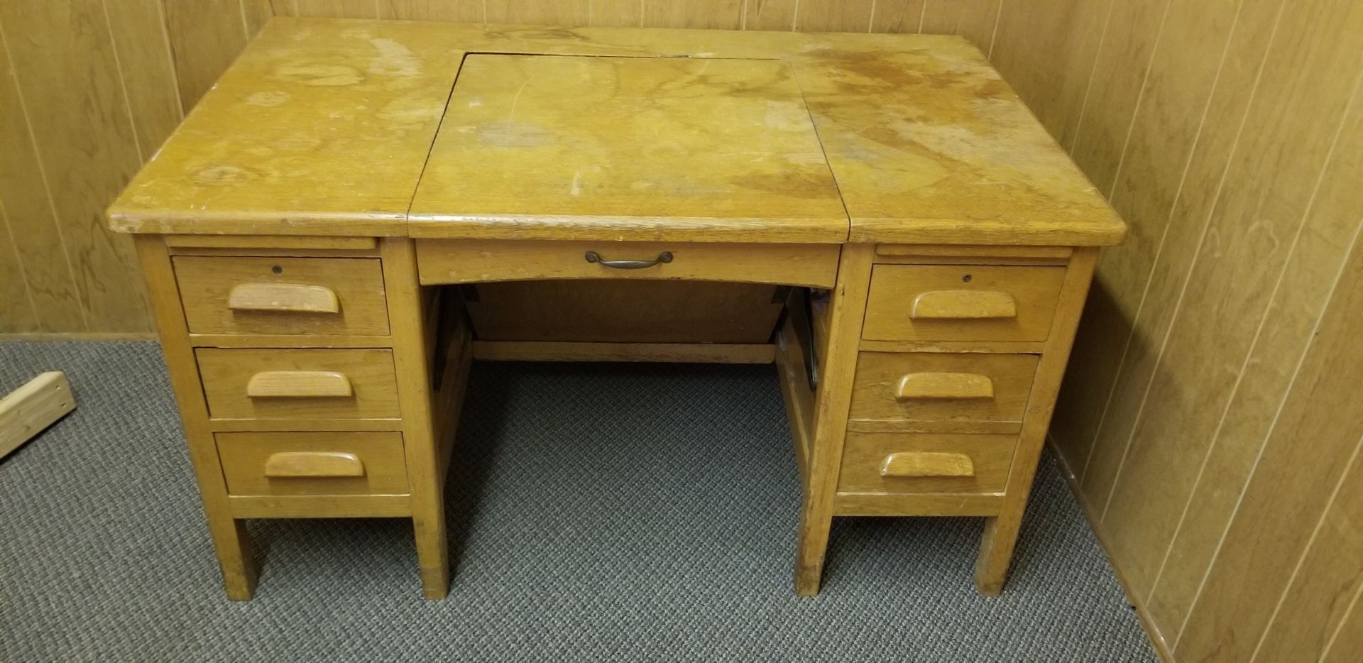 Antique Solid Wood Typewriter Desk 