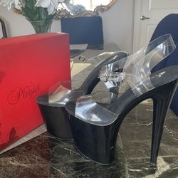 Womens Black High Heel Like New 