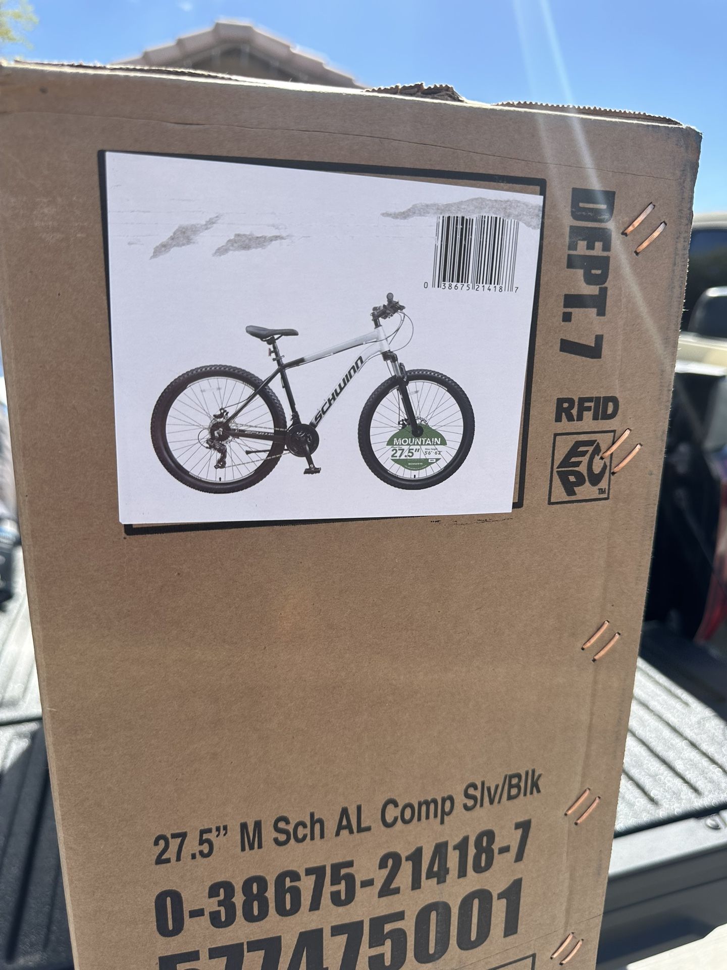 Schwinn AL Comp 27.5 inch Men's Mountain Bike, 21 Speed Adult Bicycle, Grey