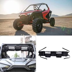 UTV Roll Cage Organizer Case, Cargo Rear Storage Bag Gear Bags, Tools Storage Solution for Most Full Size UTVs, Polaris, Yamaha and Kawasaki UTVs (Car