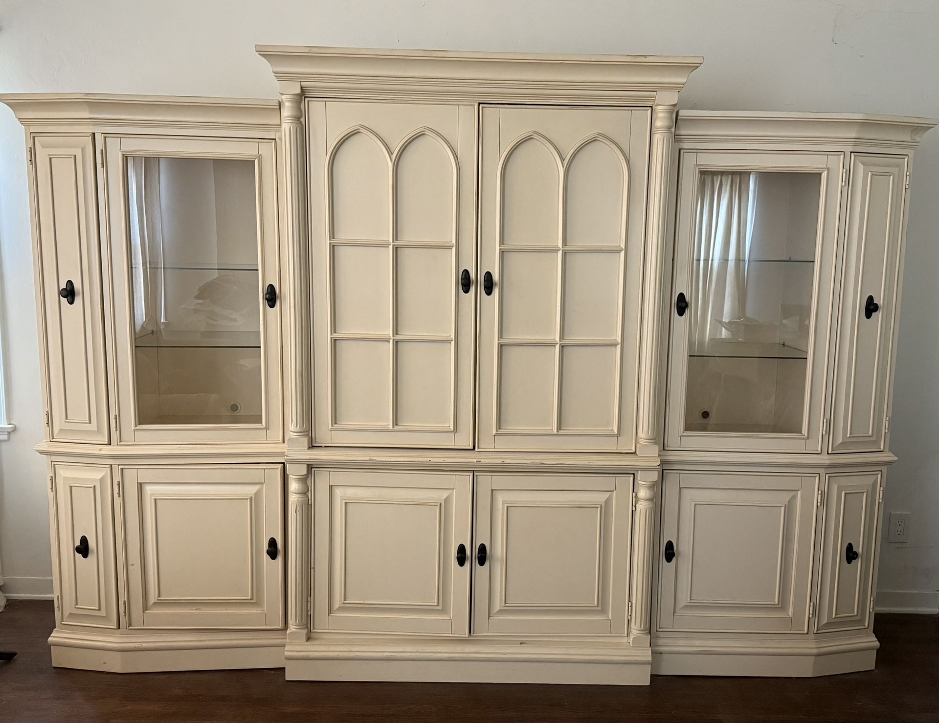 Entertainment center/bookshelves/TV Armoire/ Shabby Chic