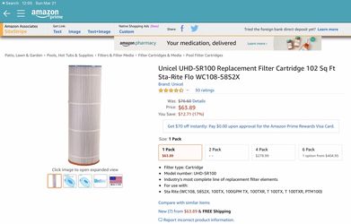 UHD-SR100 POOL SPA FILTER