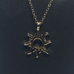 Fashion Gold Plate Good Vibe Pendant Necklace 