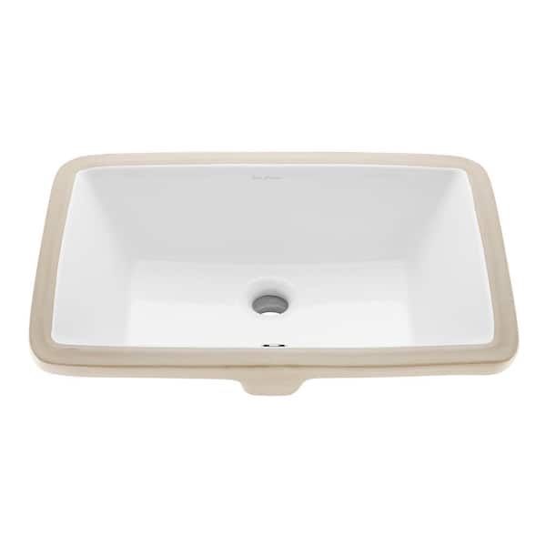 Swiss Madison Voltaire 21 in. Rectangular Undermount Bathroom Sink Glossy White