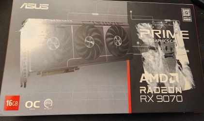 (NEW) ASUS RX 9070 16GB Prime OC GPU Graphics Card