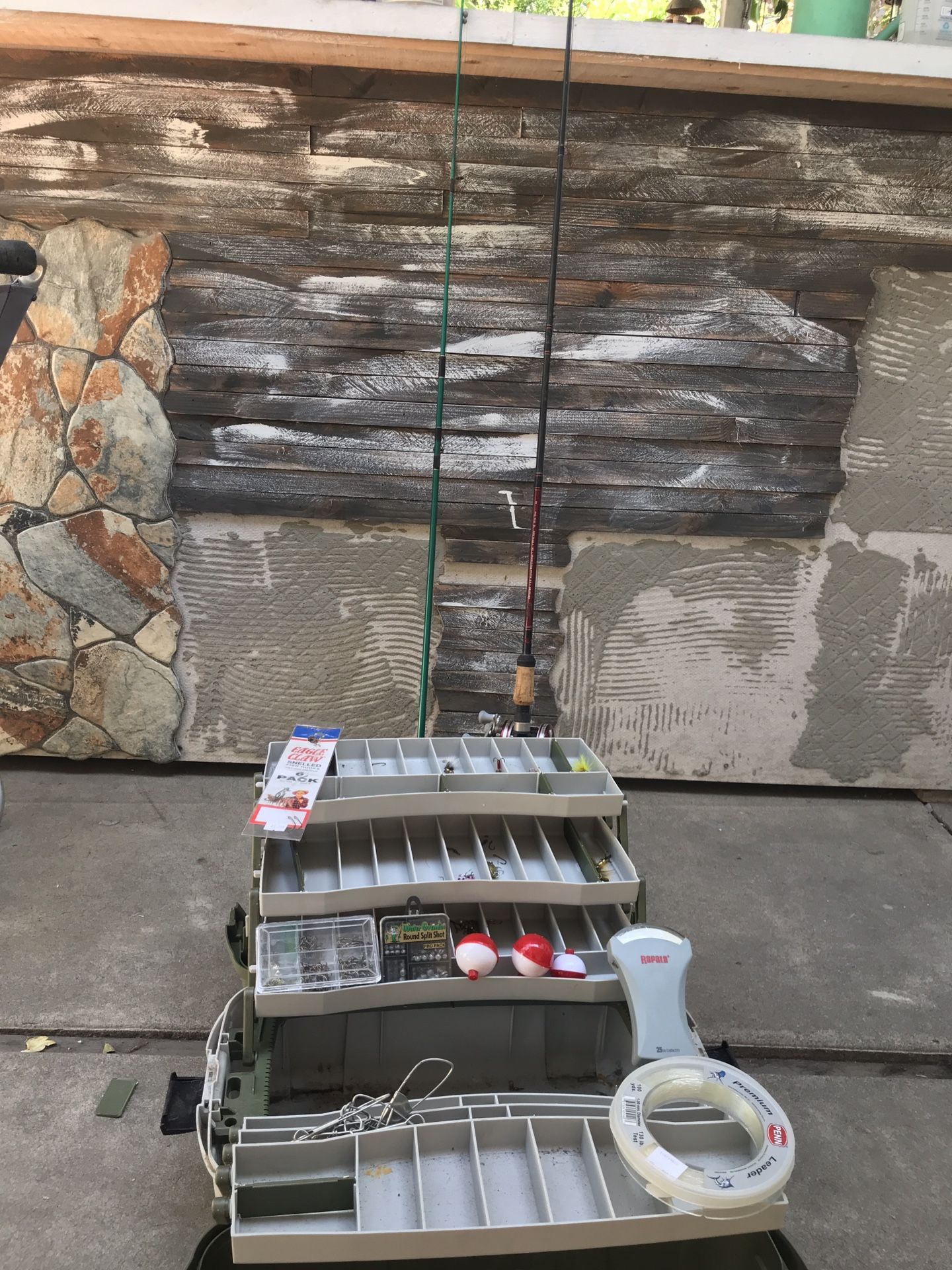 Fishing Set! 2 Fishing Reels And One Fishing Accessory Foldable/expandable Case With Accessories Included!