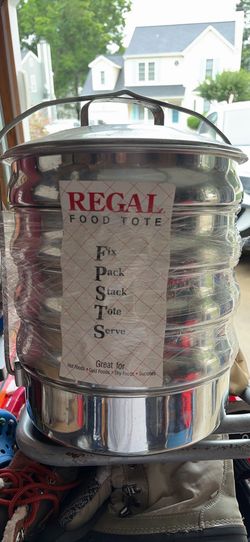 Vintage Buckeye Aluminum 5 Tier Lunch Pie Camping Carrier Mardigian Product USA
