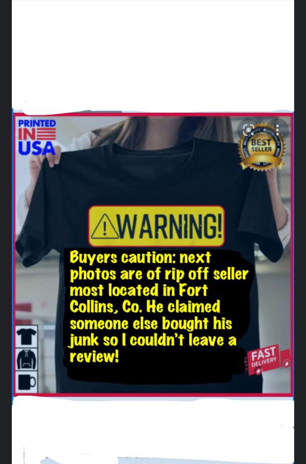 OfferUp Seller Warning, Camper Shower Frame