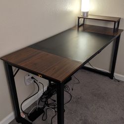 55" Computer Desk With Additional Small Table