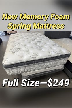 New Memory Foam Spring Full Size Mattress