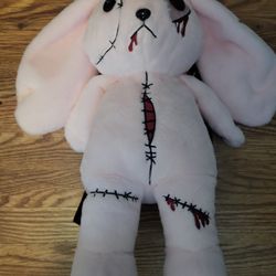 Pink Bunny Bloody Plush Backpack