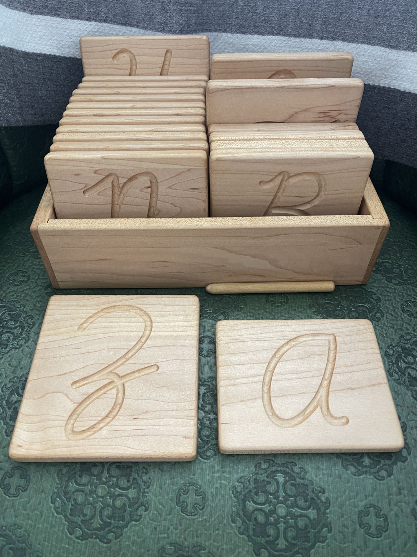 Montessori wooden tracing alphabet boards