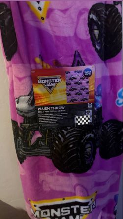 Monster jam blanket unicorn sparkles