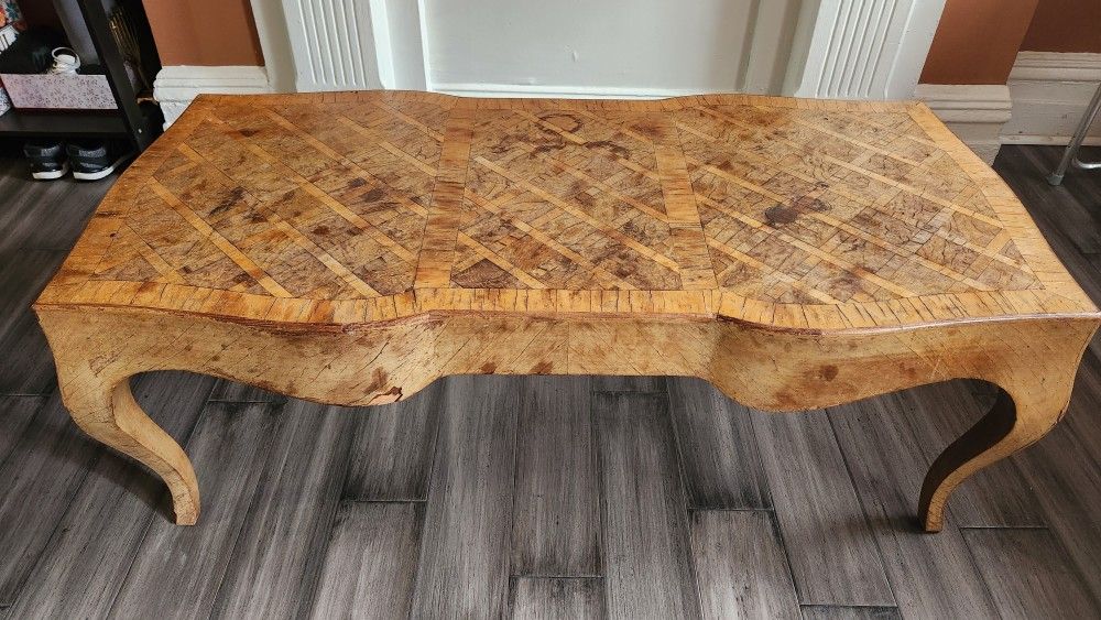 Antique Italian Parquetry Coffee Table (1940-50s)