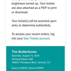 The Buttertones Concert. Ventura