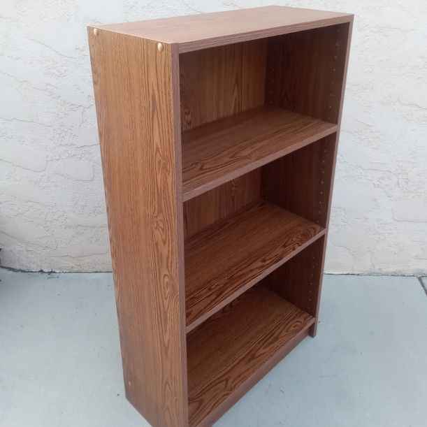 NEW 3-Shelf Bookshelf / Bookcase / Storage (22.5”x 9.75”x 40”H) with 2 Adjustable Shelves (21"x 9.75") - Made in USA - Just Assembled & Never Used