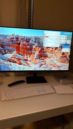 Desktop set up, apple Mac mini