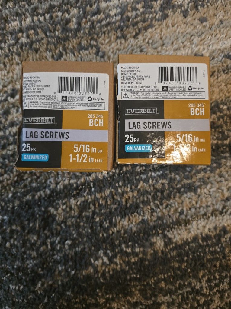 Everbilt Lag Screws 5/16 IN DIA 1 1/2 IN LGTH GALVANIZED