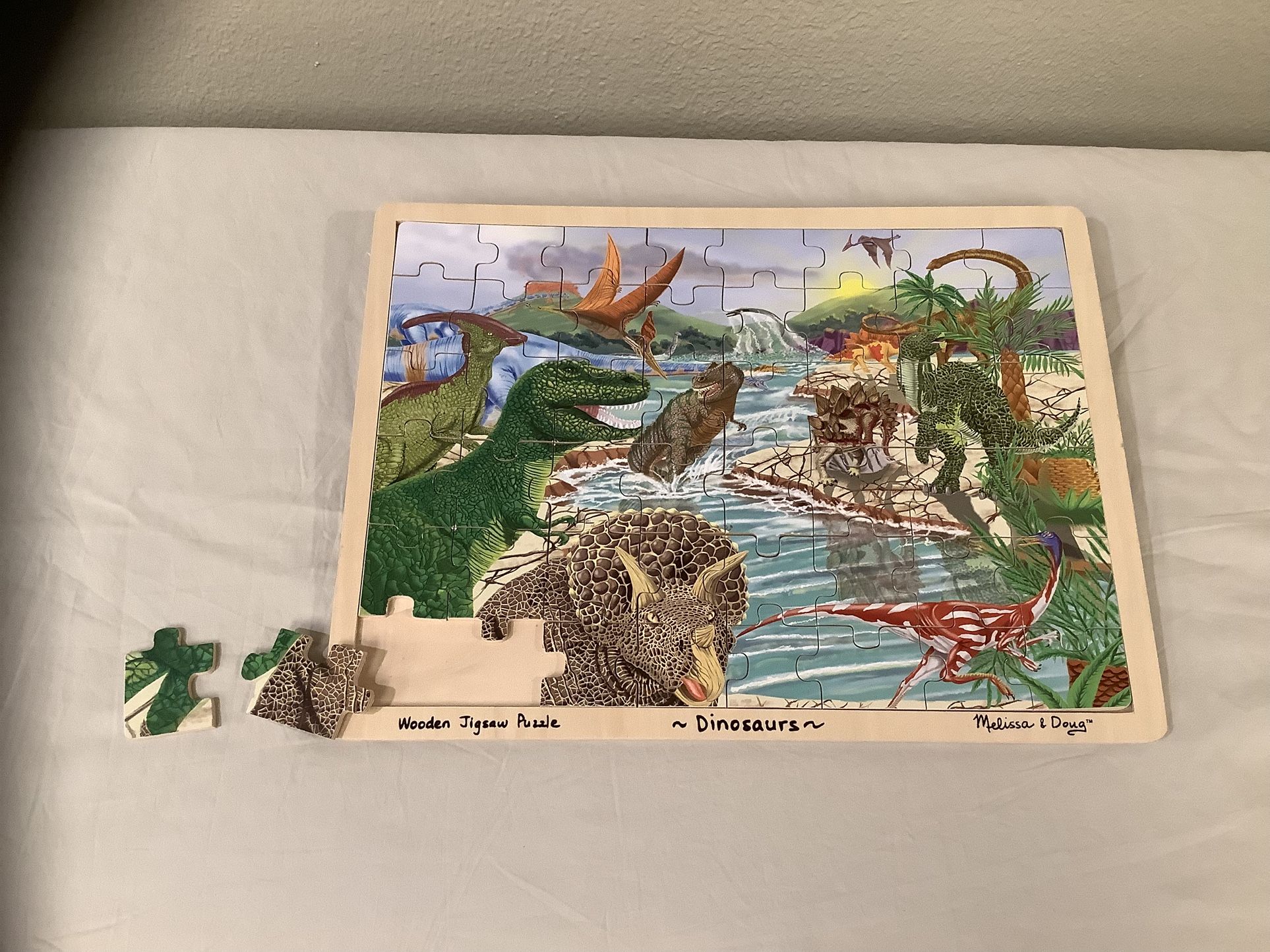 Melissa & Doug Wooden Dinosaurs Jigsaw Puzzle