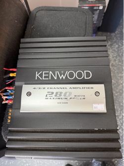 Kenwood 280 watts 4/3/2 channel amp