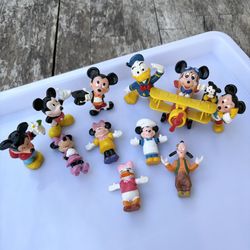 VTG Disney Mickey Mouse & Friends Figure Mixed Lot Of  Toys PVC 80s Toys