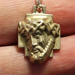 Jesus Sterling Silver Piece Vintage 
