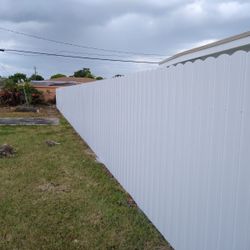 White DuraFence Fence installation