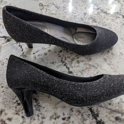 Black Sparkly Heels Size 6
