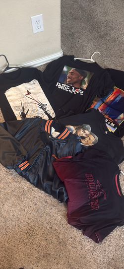 6 graphic T shirts and bomber jacket 