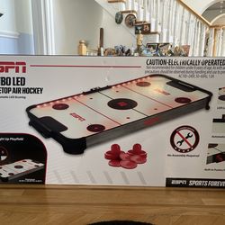 ESPN Jumbo LED Tabletop Air Hockey with LED scoring