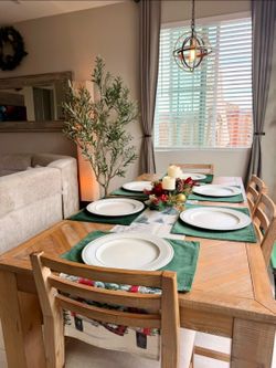 Joss & Main Farmhouse Dining Set | Table + Bench + 4 Chairs | Like New