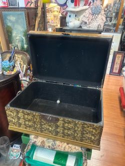 Decorative Wooden Chest Box with Latch