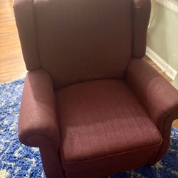 Reclining Chairs Set of Two Purple