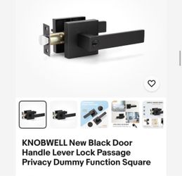 Black door knob