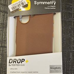 OtterBox Apple iPhone 16 Symmetry Cactus Leather Series Case with MagSafe - Rich Adobe