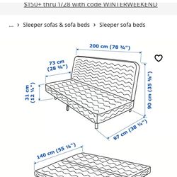 Ikea Nyhamn futon sofa bed