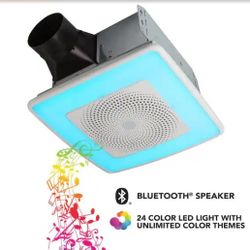 NuTone SPKN110RGBL Sensonic Series 110 CFM Fan With Speaker & Bluetooth (READ)