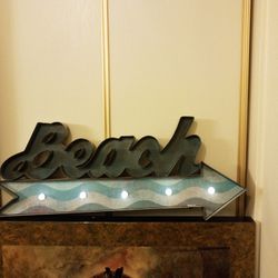 Tin Beach Sign