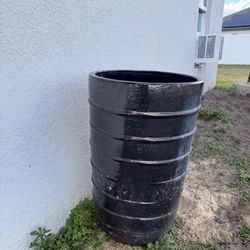 Oversized barrell ceramic  planter