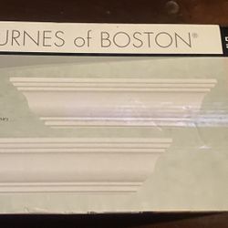 NEW 12" WHITE DECORATION LEDGES IN BOX  2 PACK