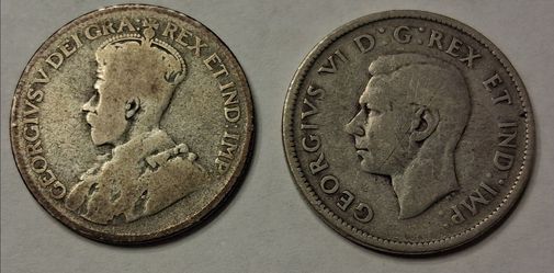 Canadian quarters coins