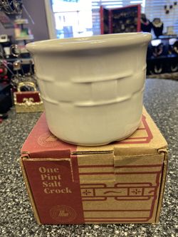 Longaberger Woven Traditions One Pint Salt Crock