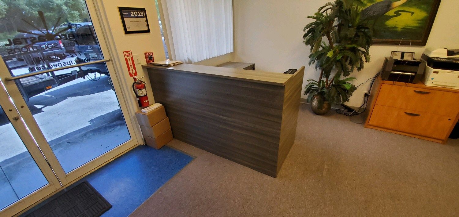 6 by 6 reception desk