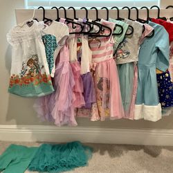 Girls Disney Princess, Disney Frozen, Wonder Woman, My Little Pony Dresses, Pant Set, Skirt Set In Size 5-6 (Total 13)