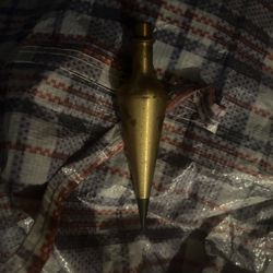 Vintage General Hardware No. 800 Plumb Bob Brass w/Steel Tip 8oz/4.5" long