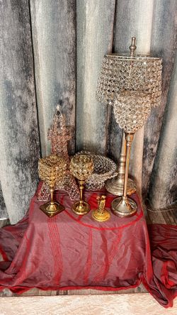 Crystals Set Of Candle Holders 