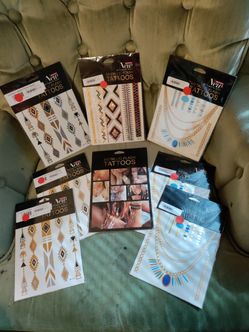 8 - Lot Of Metallic Tattoos - BRAND NEW
